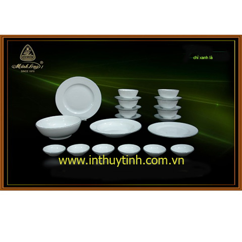 BỘ BÀN ĂN 22 SP CHỈ XANH LÁ