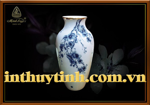 BÌNH HOA ĐÀO COBALT